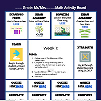 exampe Choice Board graphic