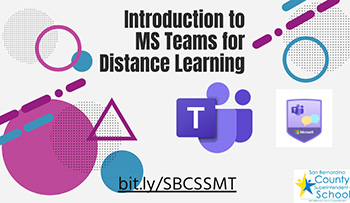 intro Microsoft Teams Distance Learning graphic