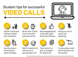 tips for Video Calls graphic